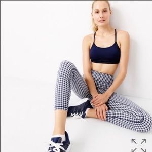J Crew gingham puckered legging
